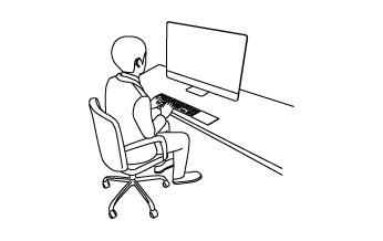 男性がコーディングをしているイラスト